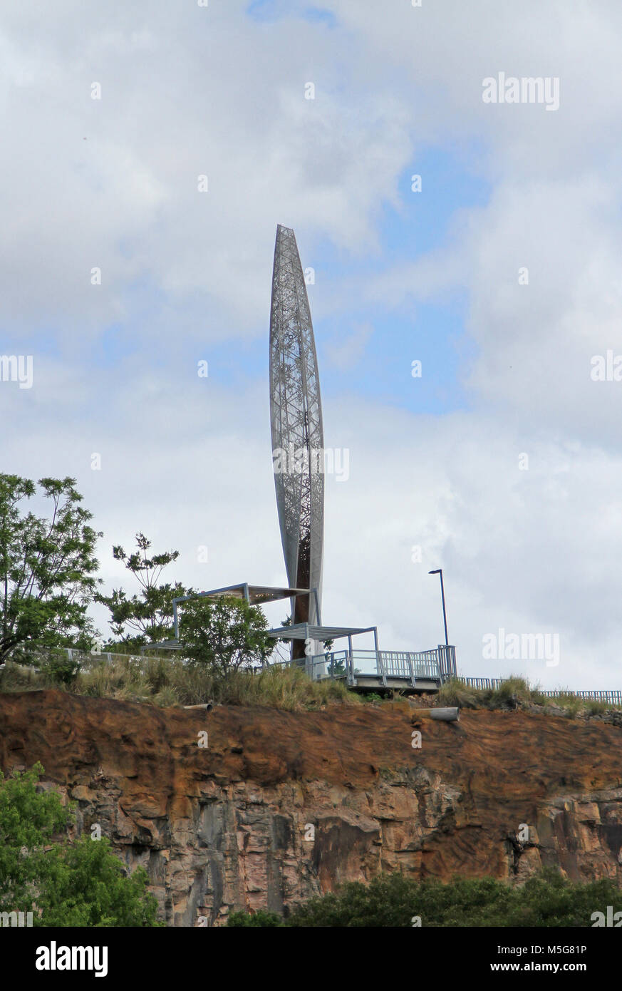 Venus Rising: Aus dem Wasser und in das Licht Kunstwerk, Kangaroo Point, Brisbane, Australien Stockfoto