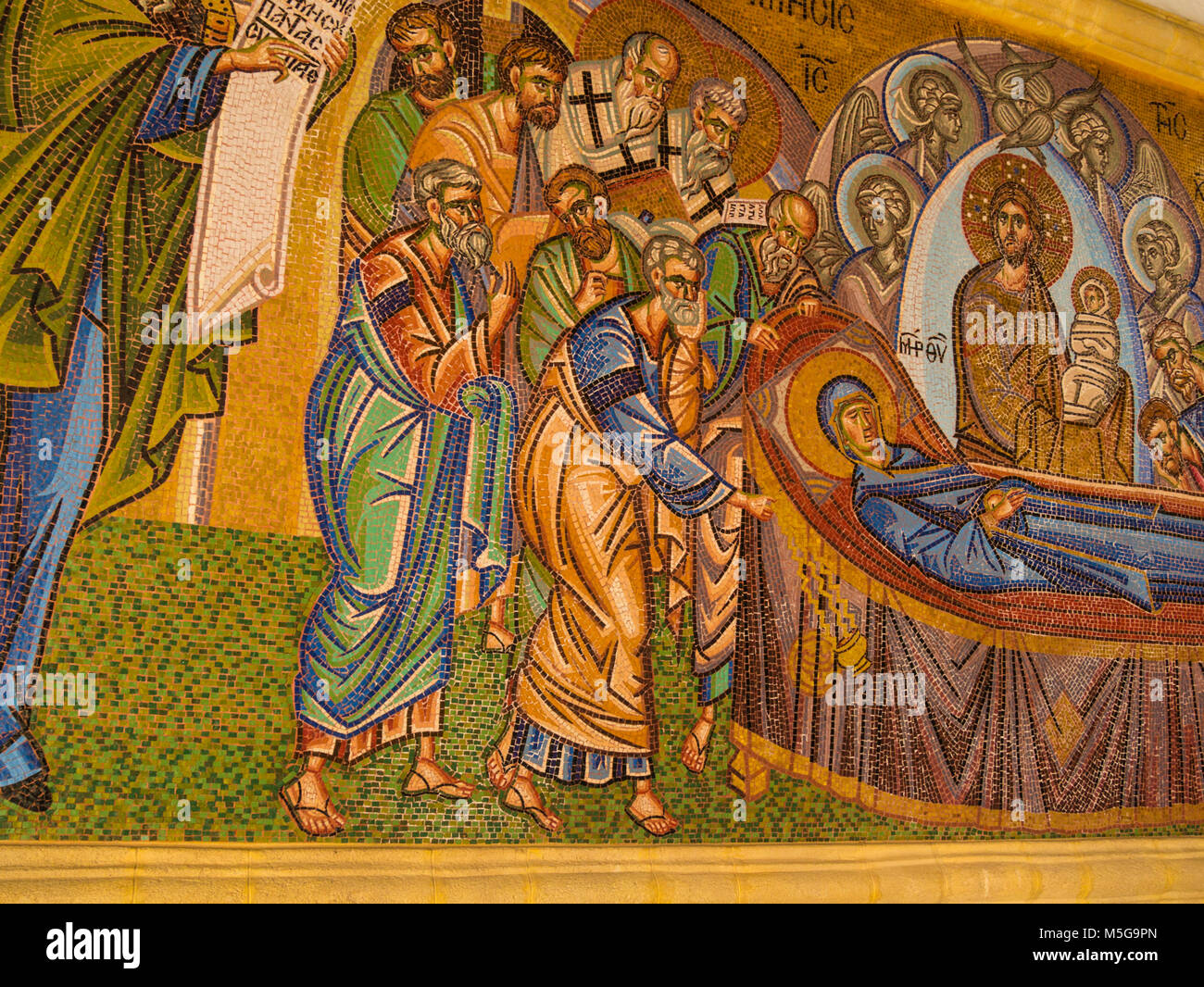 Bunte religiösen Mosaiken in Kloster Kykkos eine der reichsten und bekanntesten Klöster auf Zypern gegründet Ende 11 thc Jungfrau Mar gewidmet Stockfoto