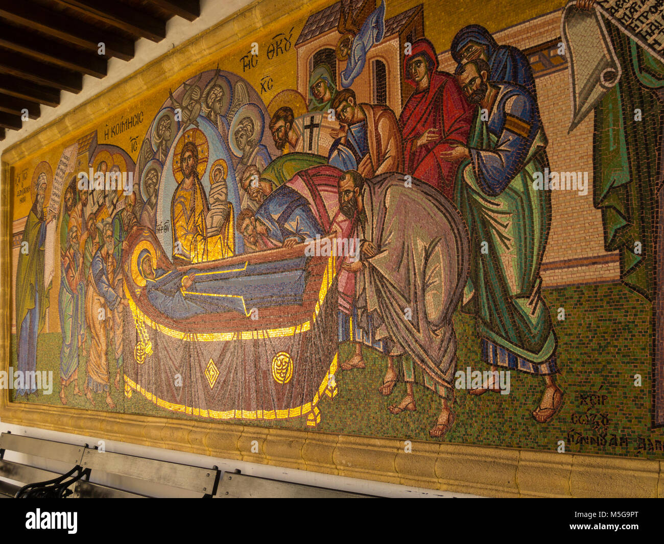 Bunte religiösen Mosaiken in Kloster Kykkos eine der reichsten und bekanntesten Klöster auf Zypern gegründet Ende 11 thc zur Jungfrau Maria gewidmet Stockfoto