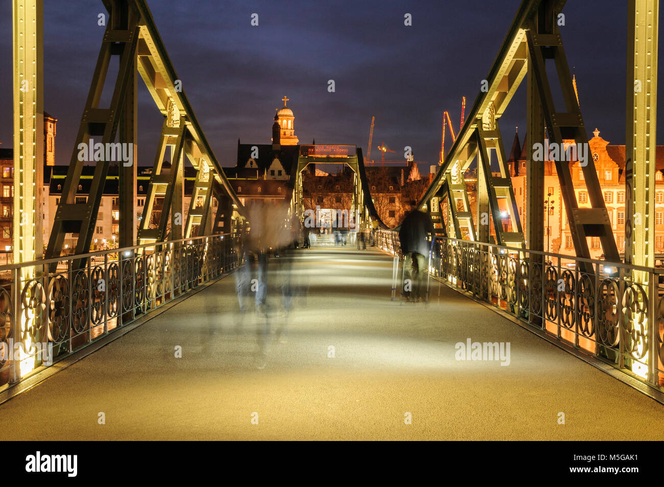 Eiserner Steg, Frankfurt, Hessen, Deutschland, Europa Stockfoto