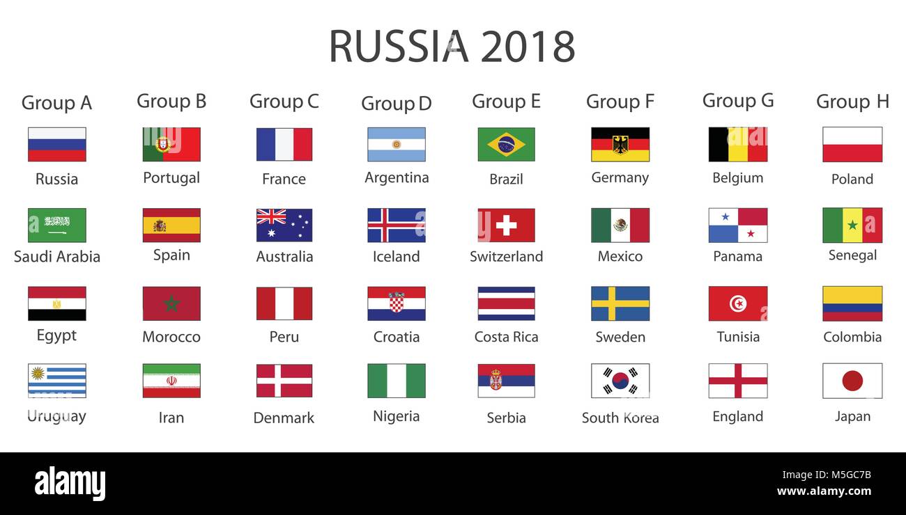 Infografik über die FIFA WM 2018 Russland Stock Vektor