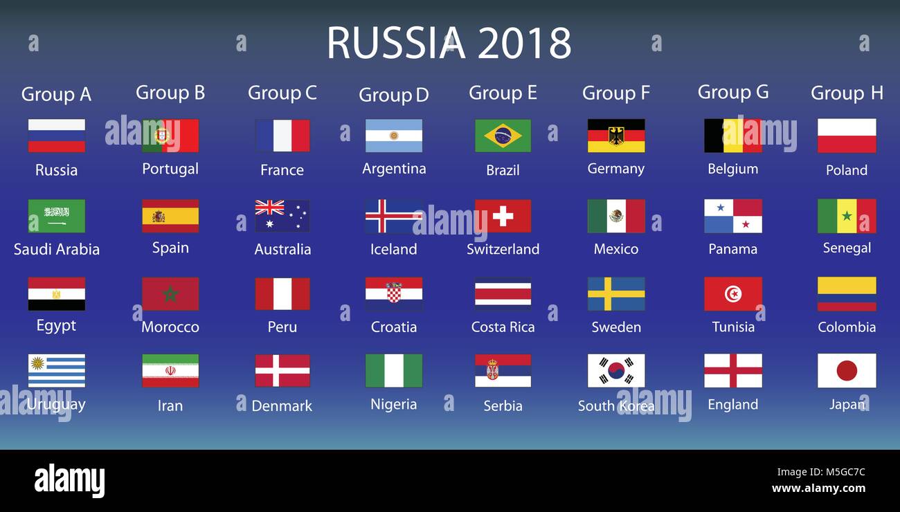 Infografik über die FIFA WM 2018 Russland Stock Vektor