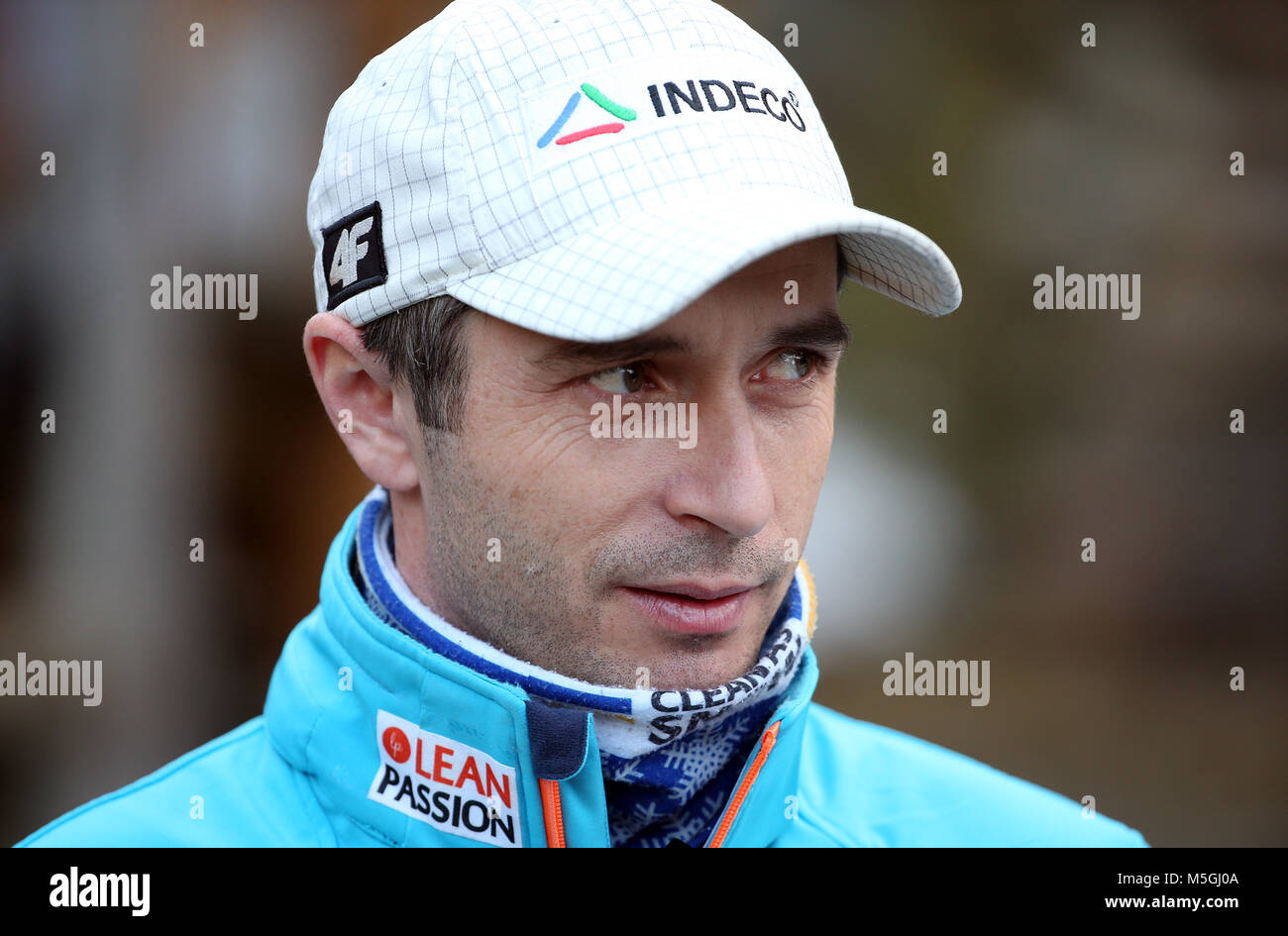 ZAKOPANE, Polen - 18. JANUAR 2015: FIS Weltcup Skispringen Zakopane, Robert Kruczek Trainer der polnischen Team Stockfoto