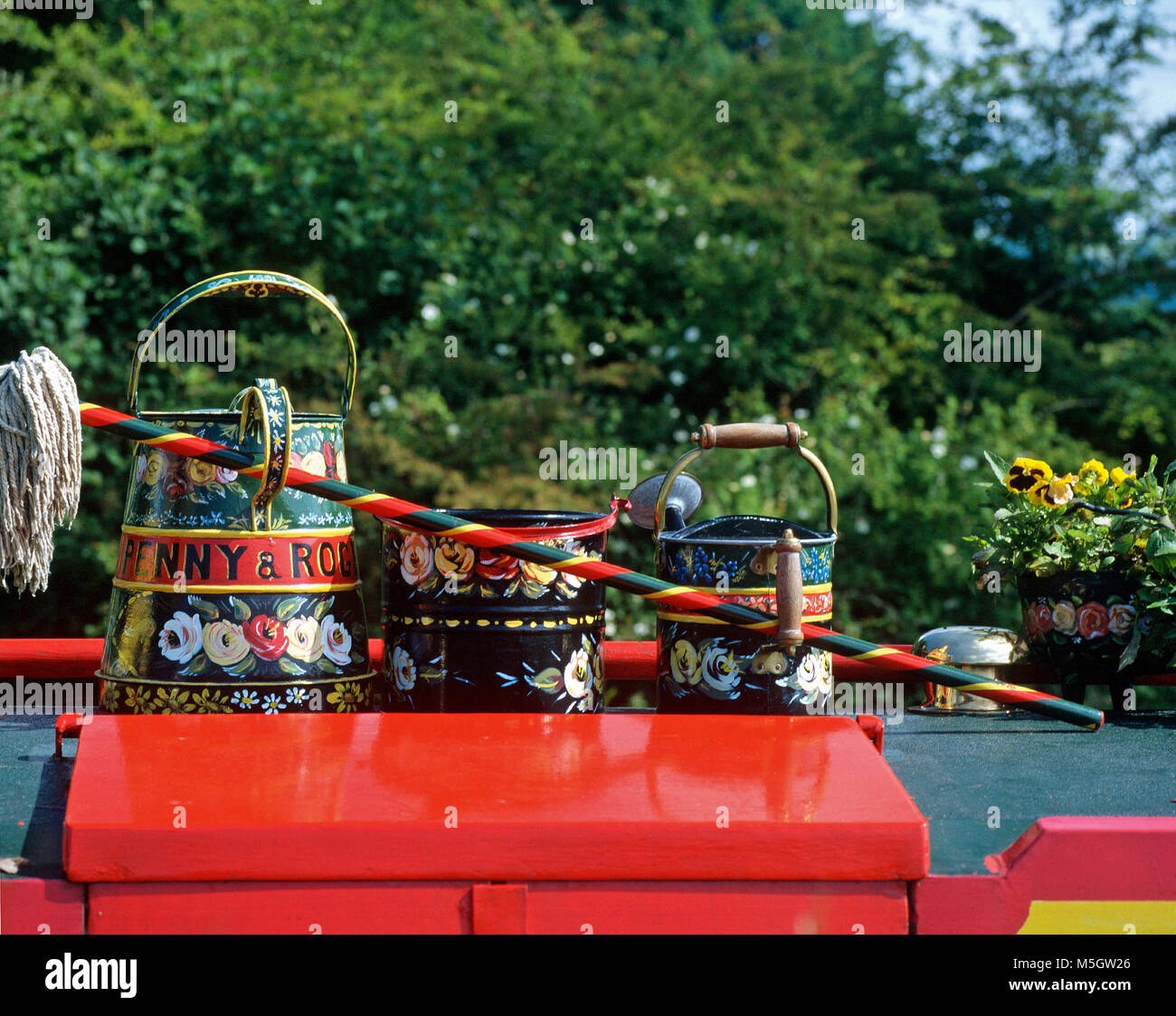 Canal Kunst auf dem Kennet und Avon Kanal bei Pewsey, Wiltshire Stockfoto