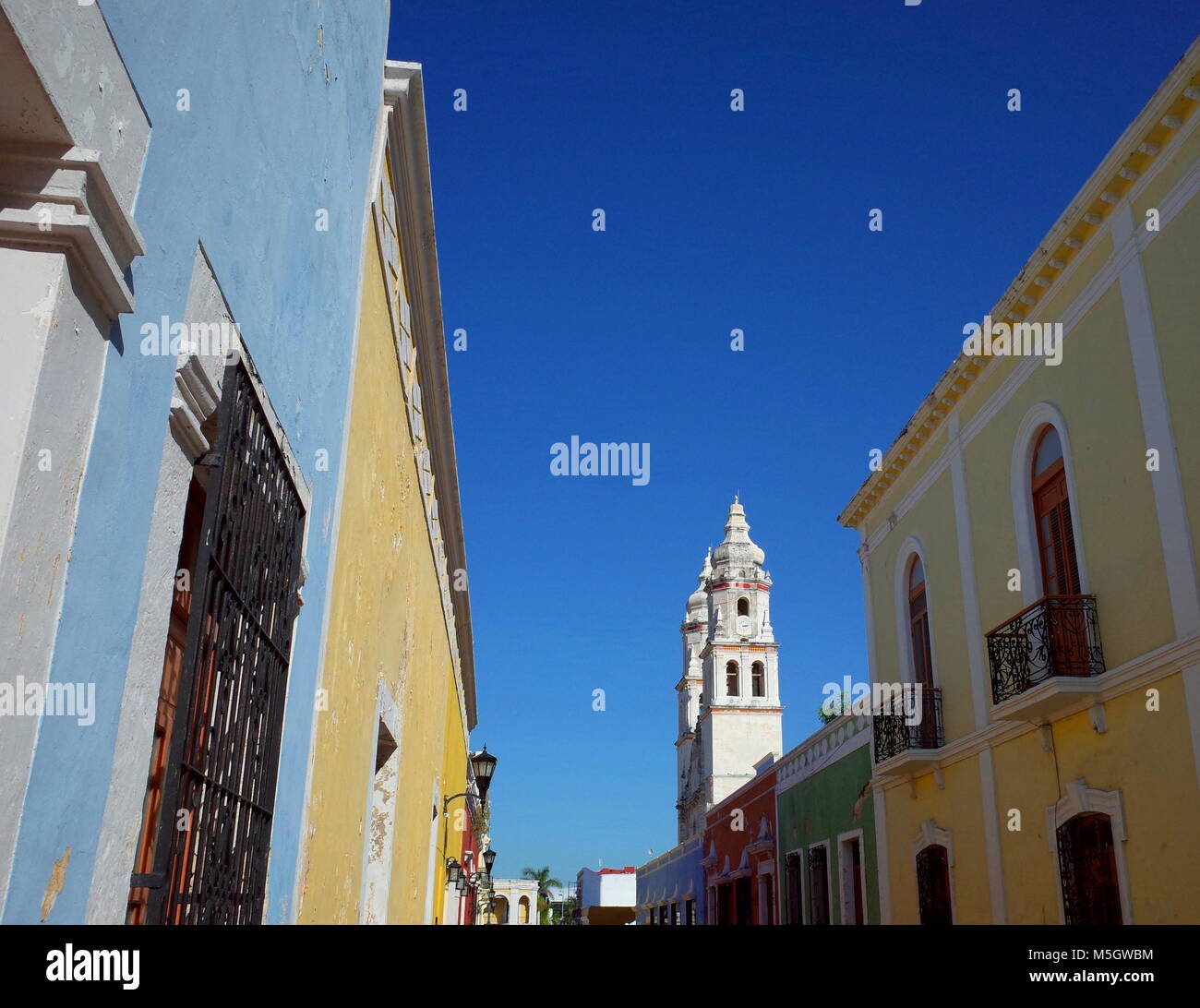 Die Kathedrale Unserer Lieben Frau von der reinen Konzeption, das in der ummauerten Stadt Campeche in Mexiko Stockfoto