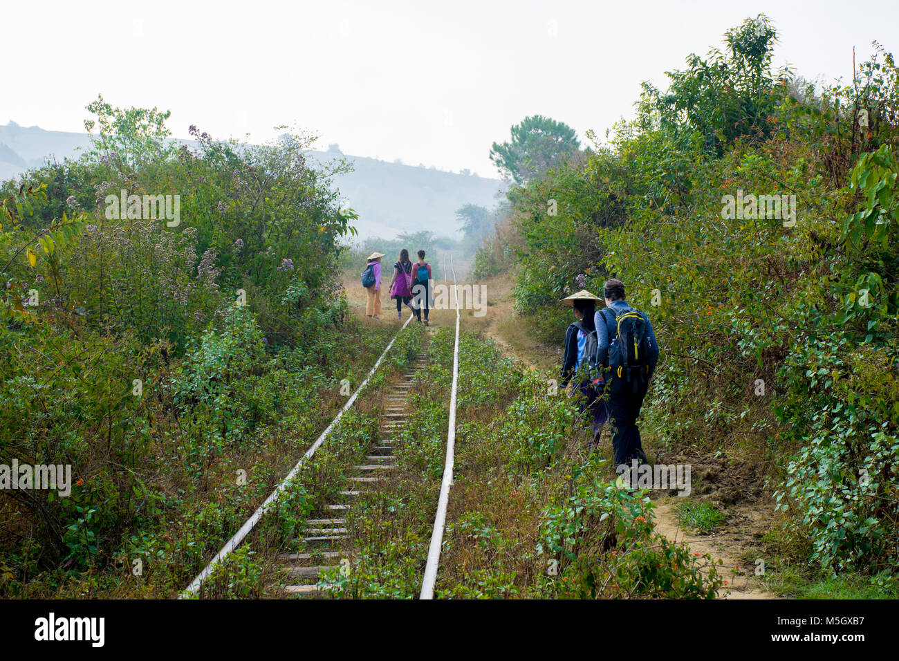 Trekking auf den Spuren von Kalaw, Inle Lake, Myanmar Stockfoto