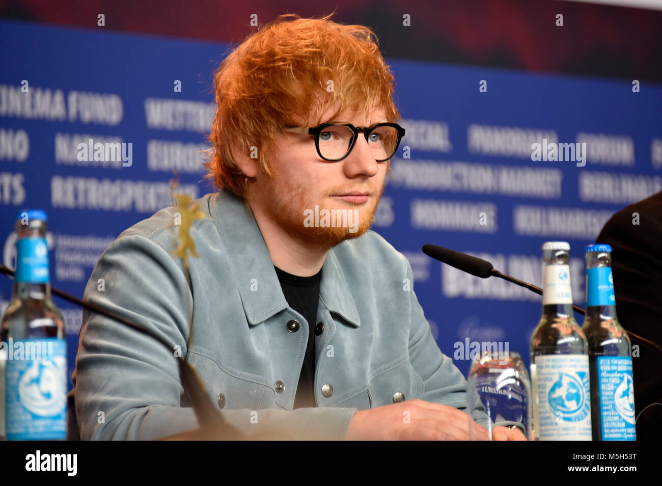 Ed Sheeran während des ongwriter' Pressekonferenz auf der 68. Internationalen Filmfestspiele Berlin/Berlinale 2018 am 23. Februar 2018 in Berlin, Deutschland. Stockfoto