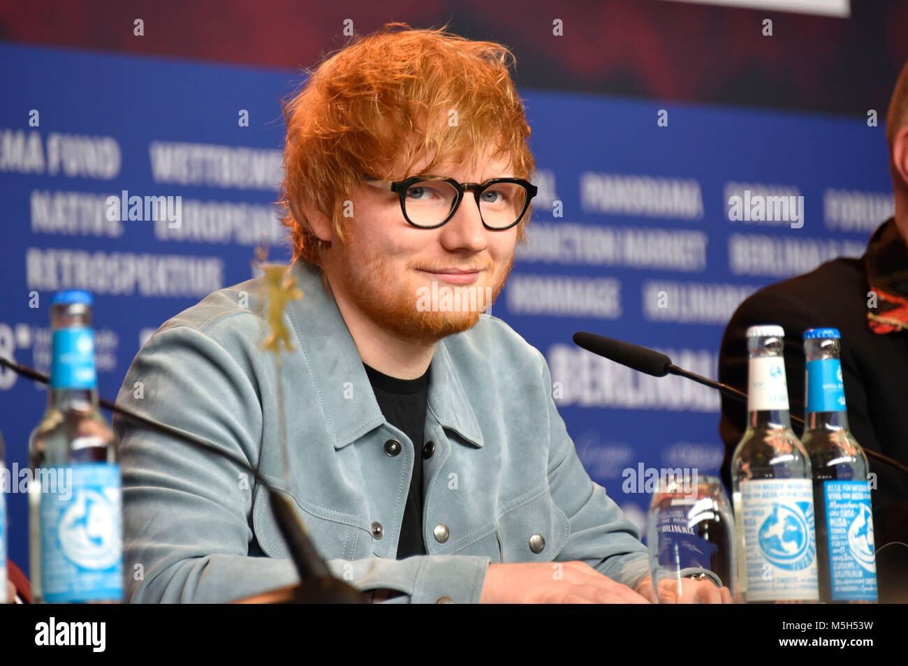 Ed Sheeran während des ongwriter' Pressekonferenz auf der 68. Internationalen Filmfestspiele Berlin/Berlinale 2018 am 23. Februar 2018 in Berlin, Deutschland. Stockfoto