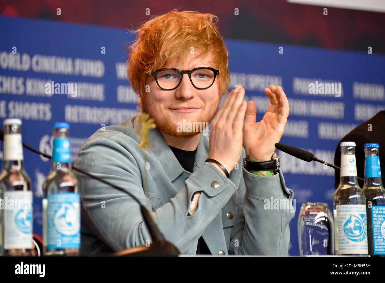 Ed Sheeran während des ongwriter' Pressekonferenz auf der 68. Internationalen Filmfestspiele Berlin/Berlinale 2018 am 23. Februar 2018 in Berlin, Deutschland. Stockfoto