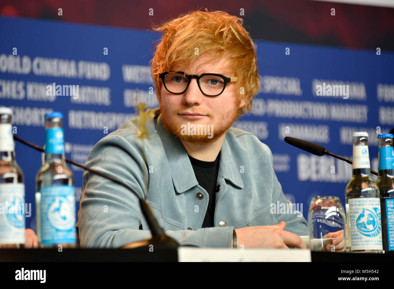 Ed Sheeran während des ongwriter' Pressekonferenz auf der 68. Internationalen Filmfestspiele Berlin/Berlinale 2018 am 23. Februar 2018 in Berlin, Deutschland. Stockfoto