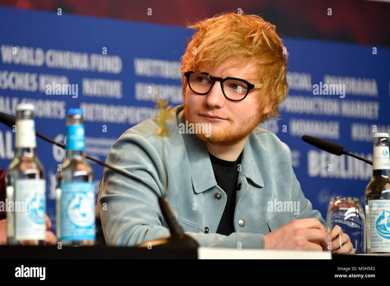 Ed Sheeran während des ongwriter' Pressekonferenz auf der 68. Internationalen Filmfestspiele Berlin/Berlinale 2018 am 23. Februar 2018 in Berlin, Deutschland. Stockfoto