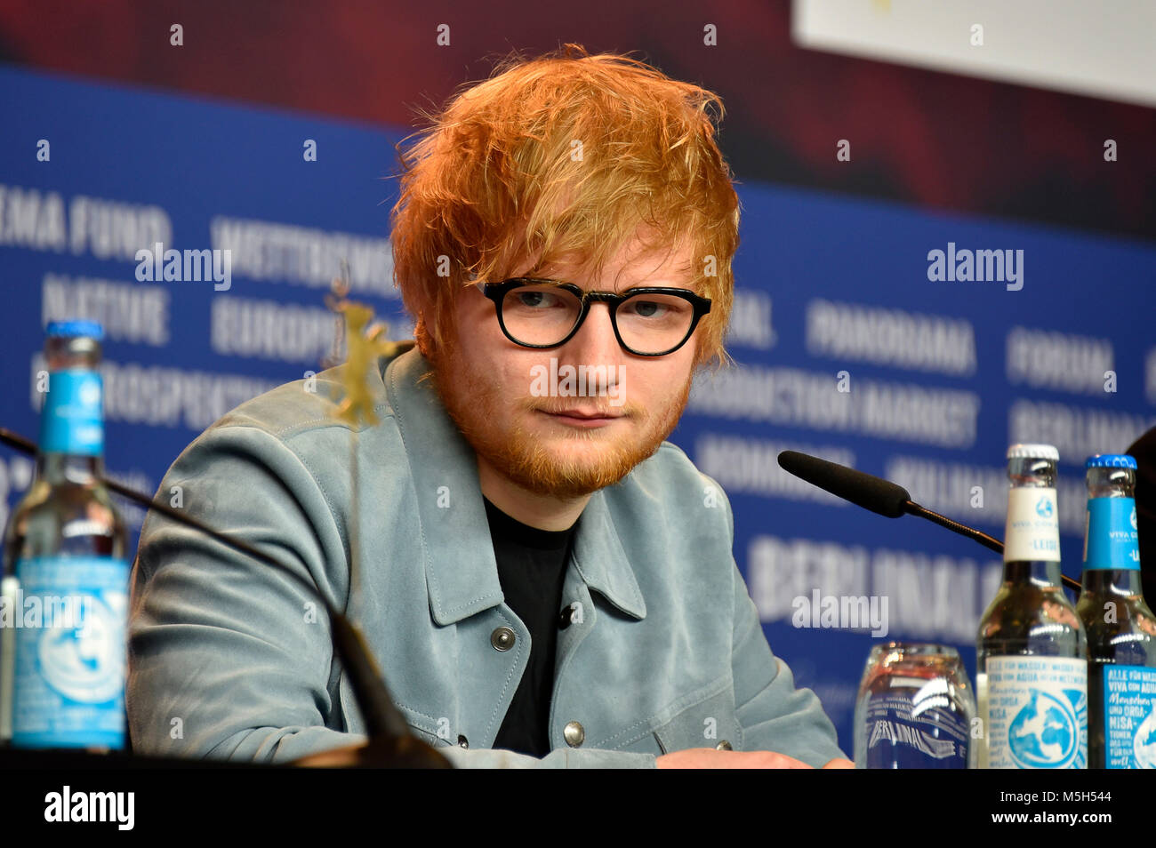 Ed Sheeran während des ongwriter' Pressekonferenz auf der 68. Internationalen Filmfestspiele Berlin/Berlinale 2018 am 23. Februar 2018 in Berlin, Deutschland. Stockfoto