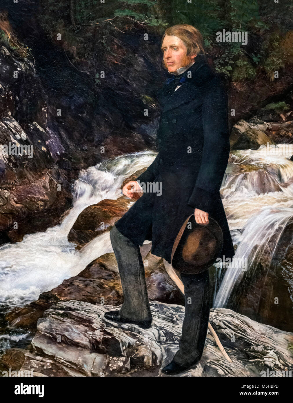Porträt des berühmten viktorianischen Kunstkritiker John Ruskin (1819-1900) von John Everett Millais (1829-1896), Öl auf Leinwand, 1854 Stockfoto