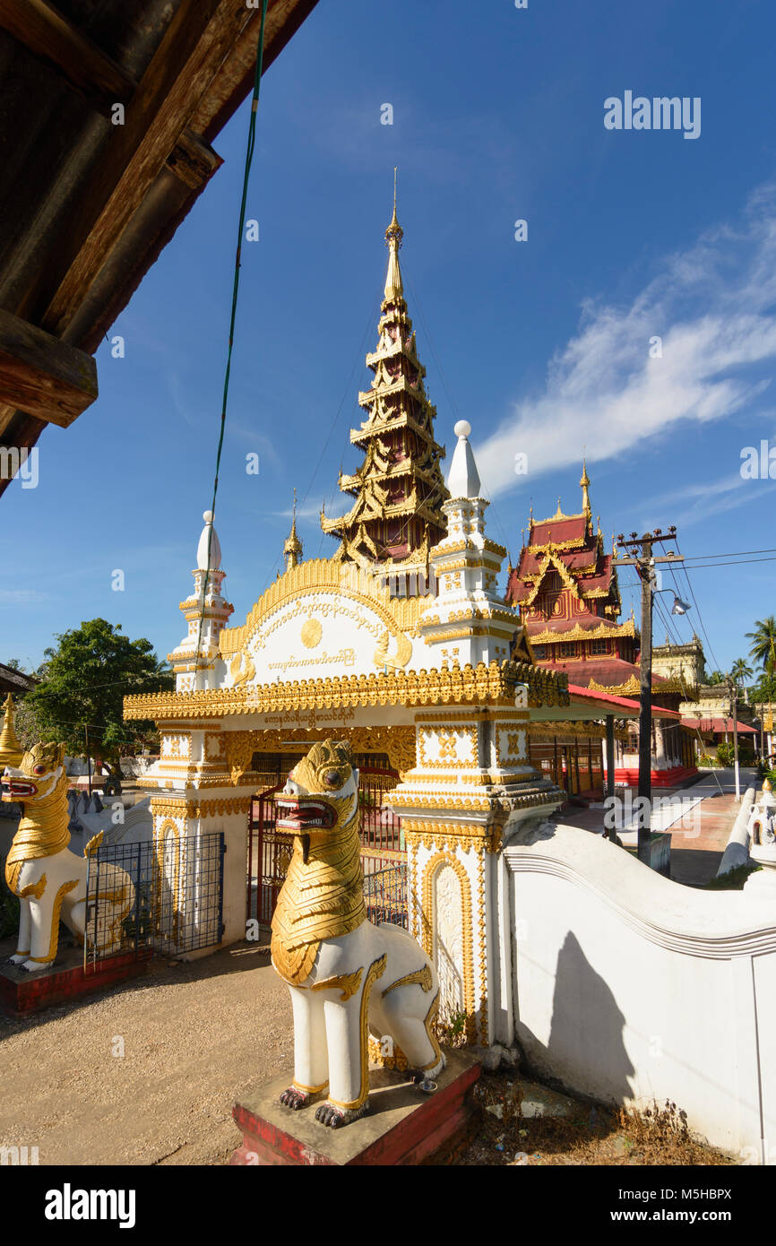 Kor Nat: U Na Auk Tempel,, Karen (Karen), Myanmar (Birma) Stockfoto