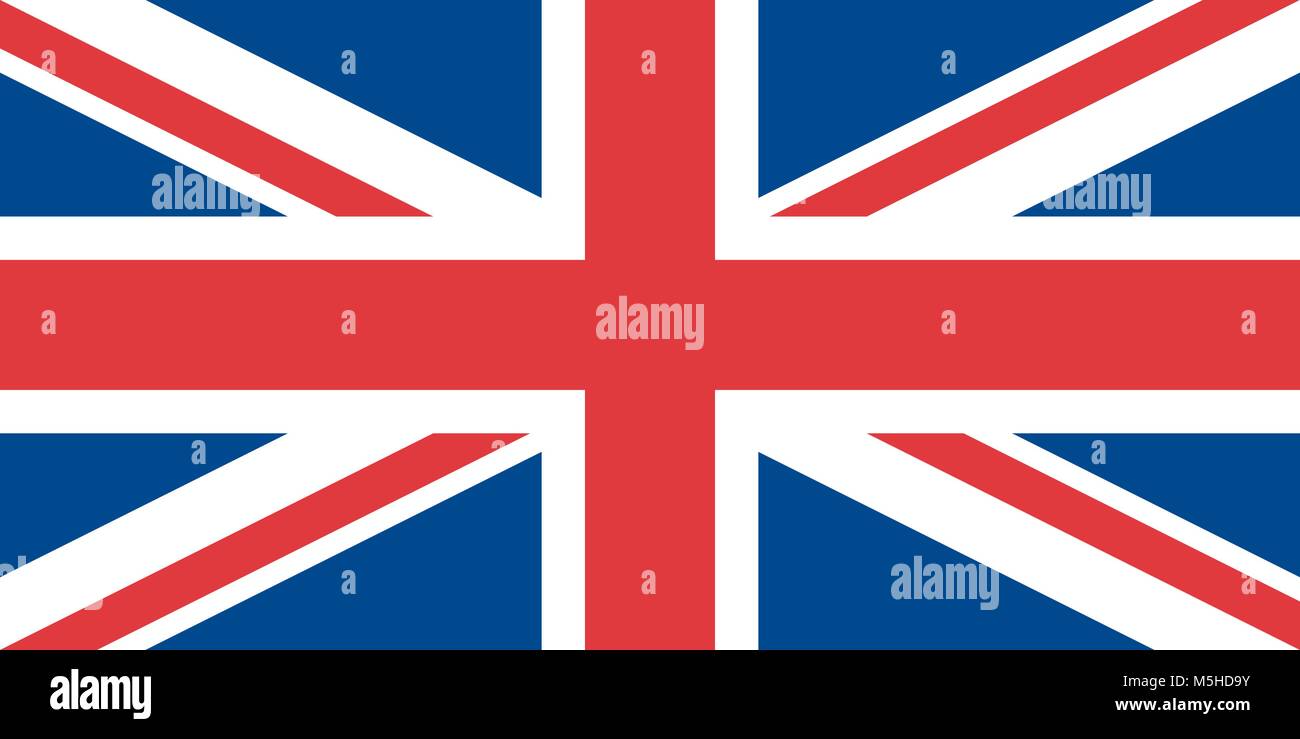 Flagge des Vereinigten Königreichs Stock Vektor