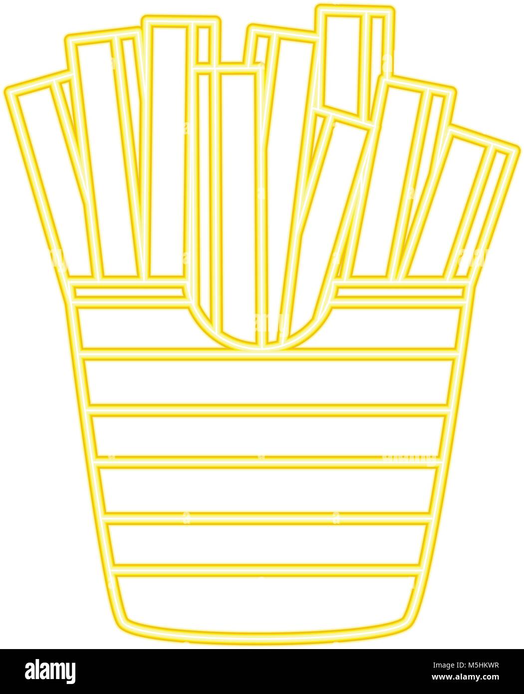 Leckere Pommes frites Symbol Stock Vektor