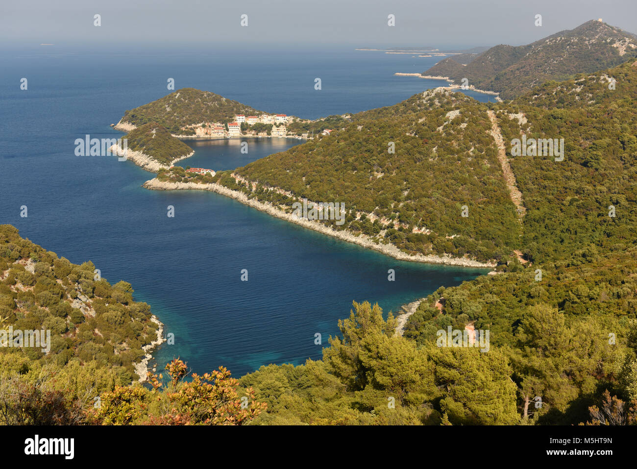 Insel Lastovo, Kroatien. Zaklopatica Dorf Stockfoto