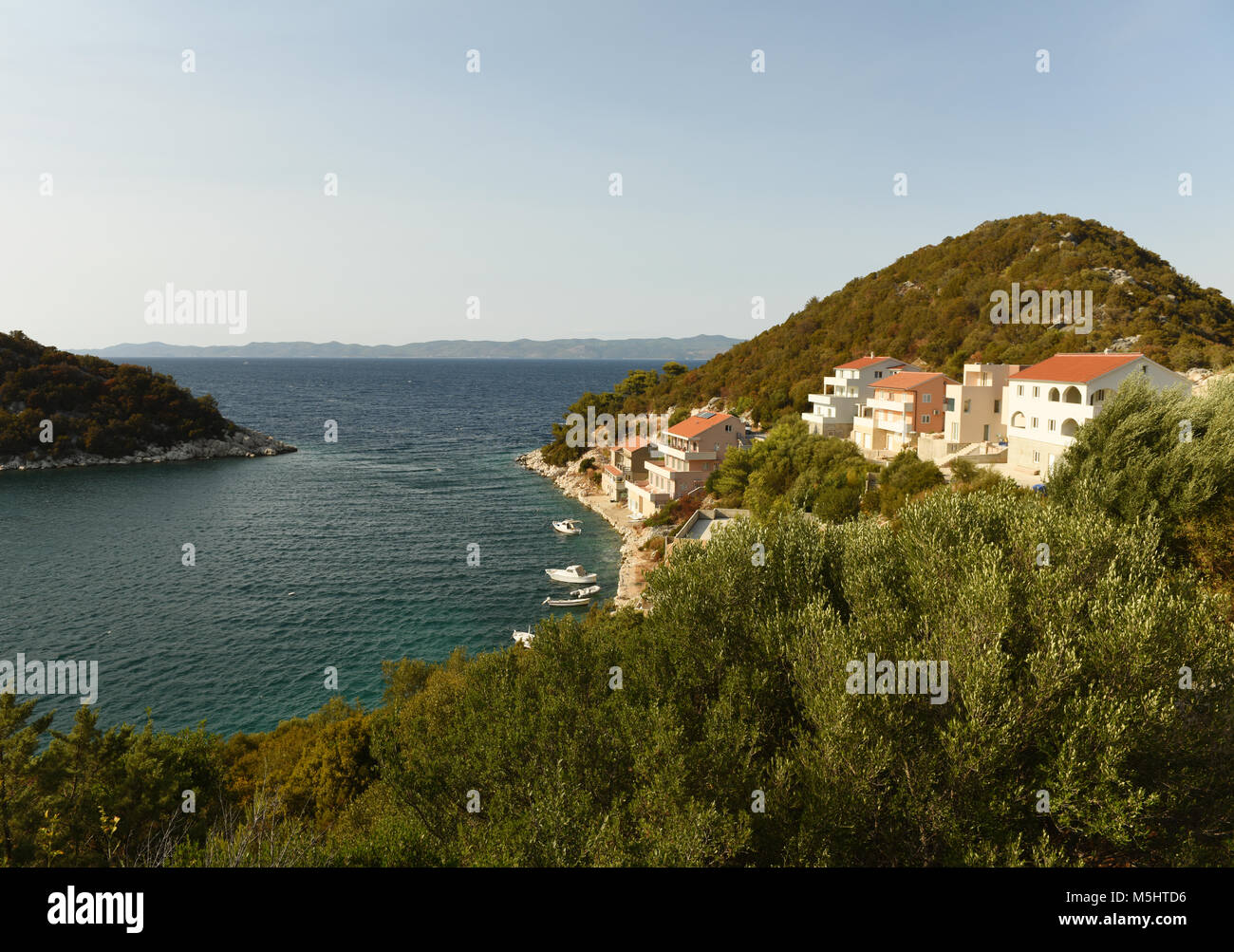 Dorf Zaklopatica auf der Insel Lastovo, Kroatien. Stockfoto