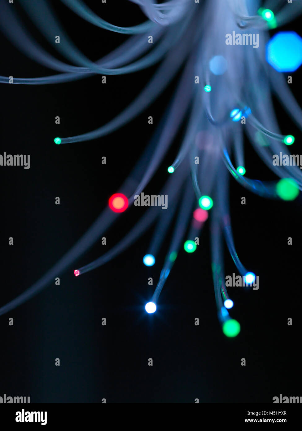 Bunte fiber optic Stockfoto