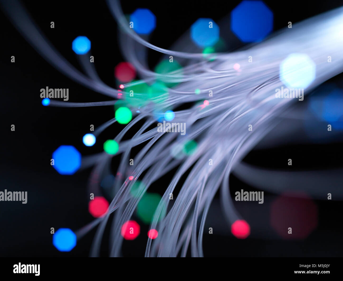 Bunte fiber optic Stockfoto