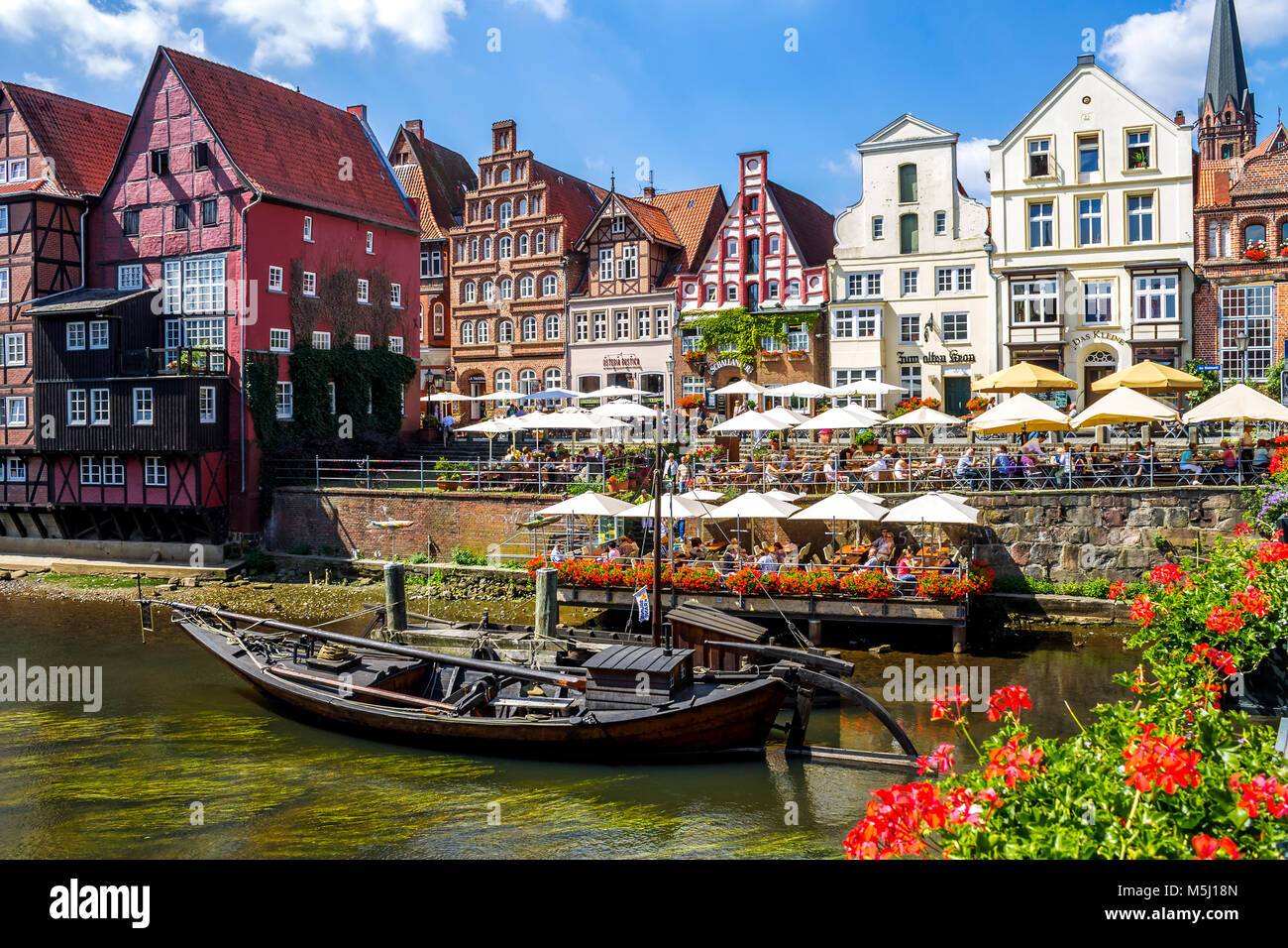Deutschland, Niedersachsen, Lüneburg, Altstadt, Hafen, Stint, Markt Stockfoto