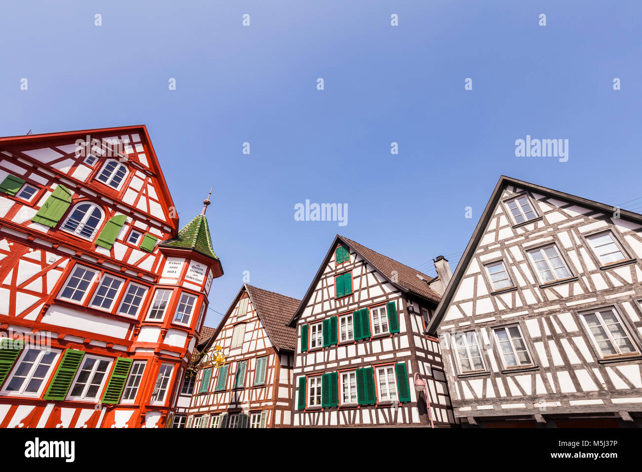 Deutschland, Baden-Württemberg, Schwarzwald, Schiltach, Altstadt, Fachwerkhäuser Stockfoto