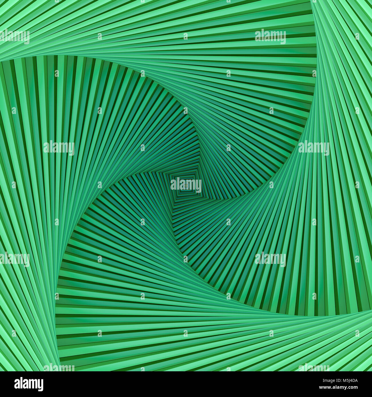 Grüne Spirale mit Square Center Stockfoto