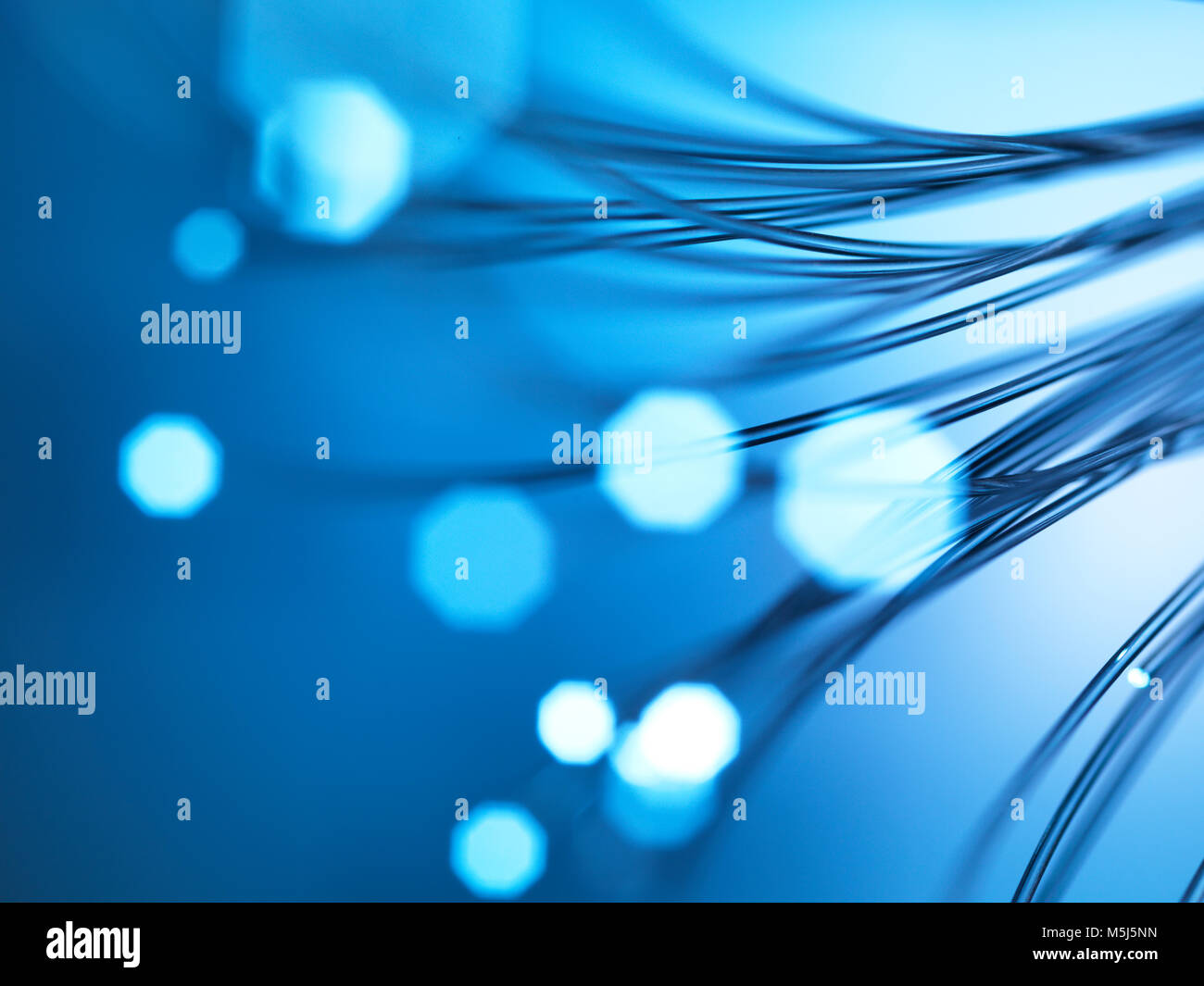 Blaue Faseroptik Stockfoto