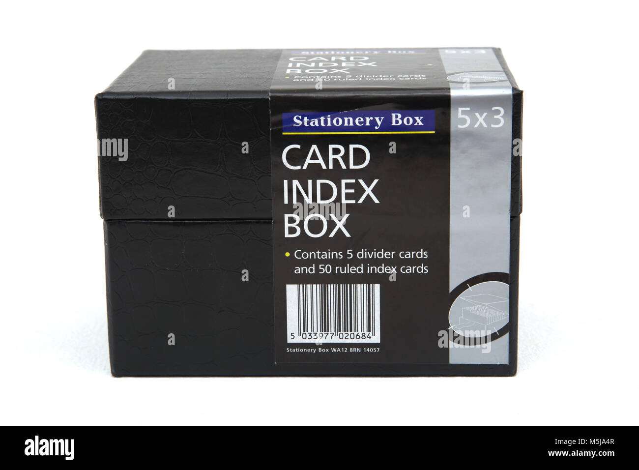Stationäre Card Index Box Stockfoto