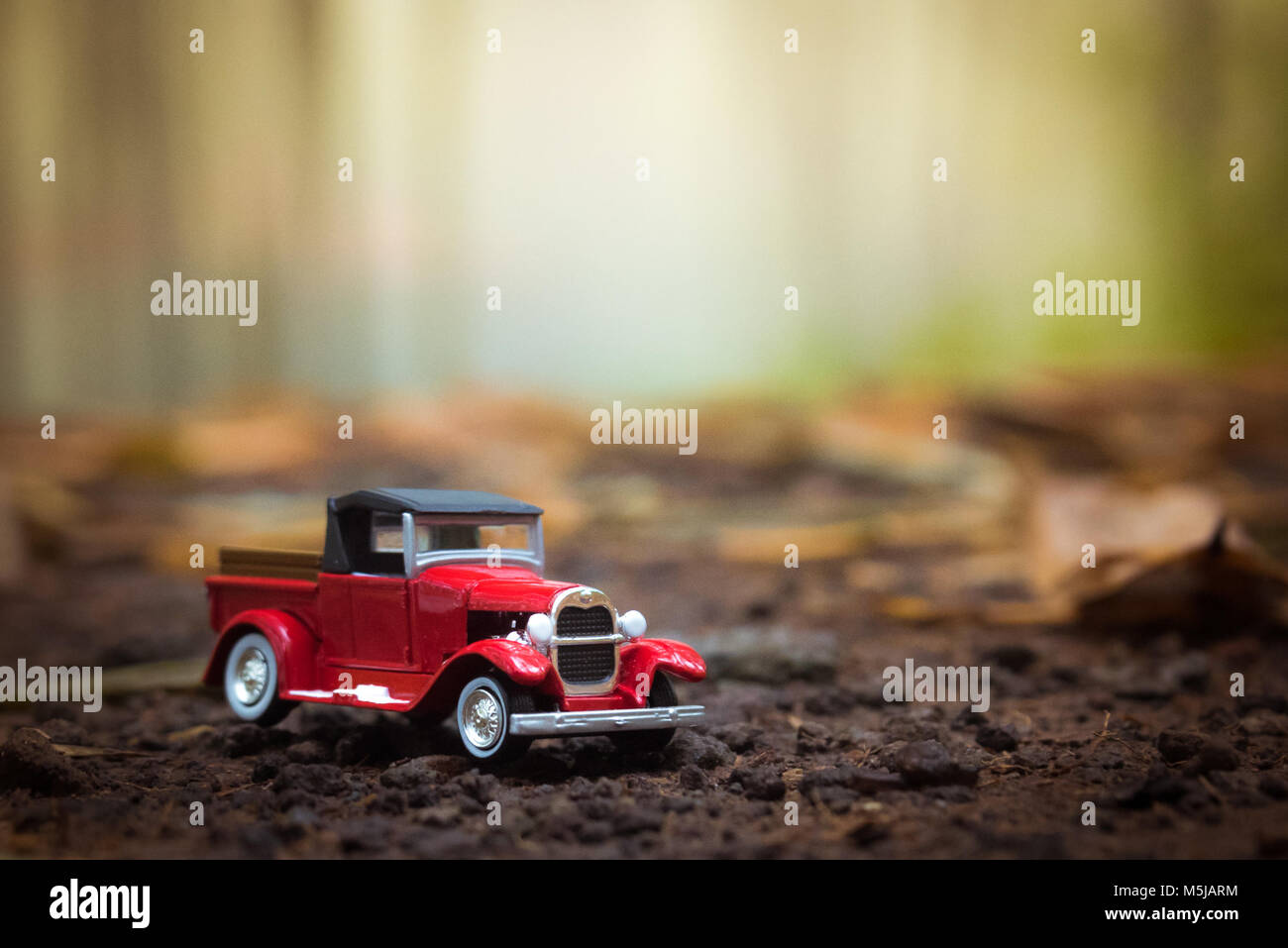 Klassische rote Lkw, gute Vintage Stockfoto