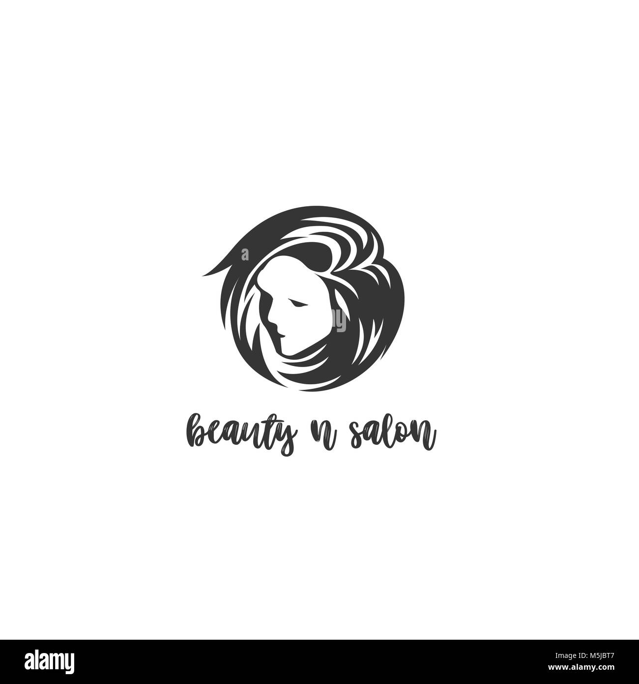 Eine schöne weibliche logo Vector Illustration Design. Stock Vektor