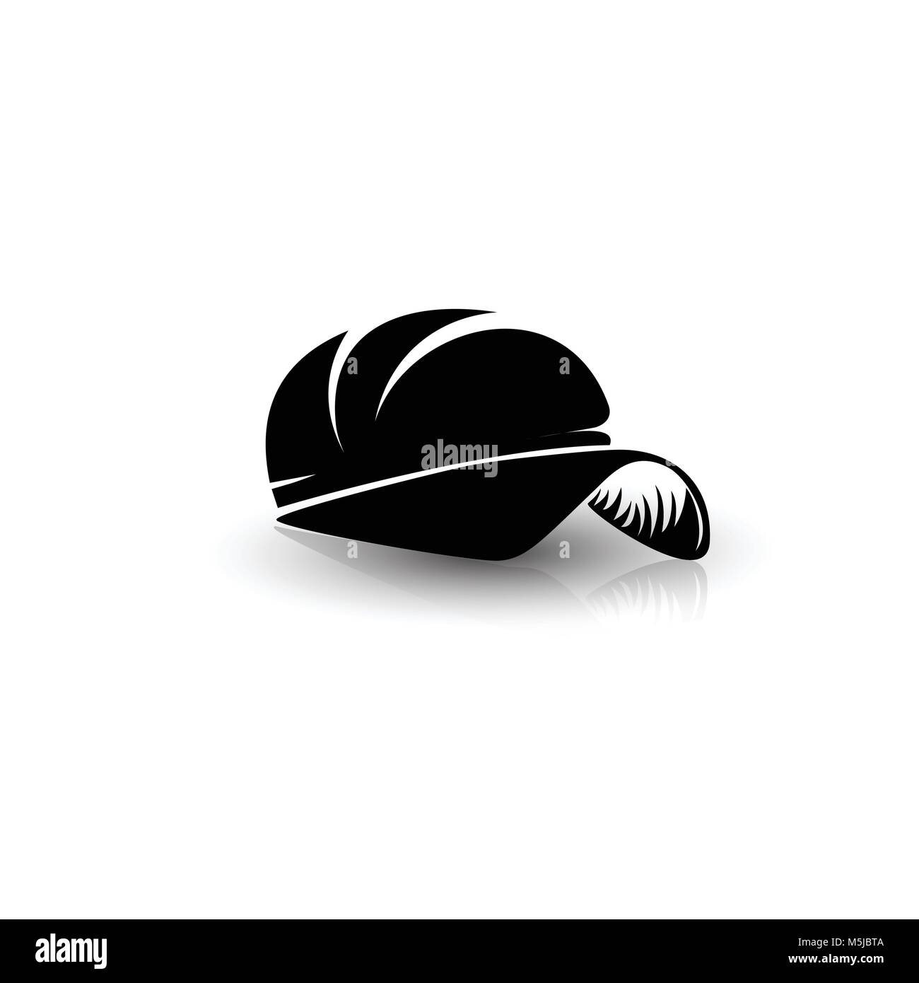 Minimale Logo der Rapper cap Vektor logo Illustration. Stock Vektor