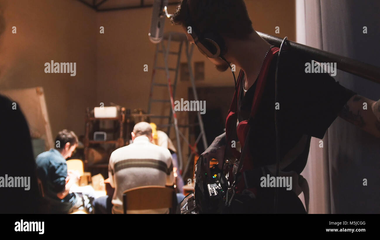 Film Sound Engineer, der an das unabhängige Kino Produktion