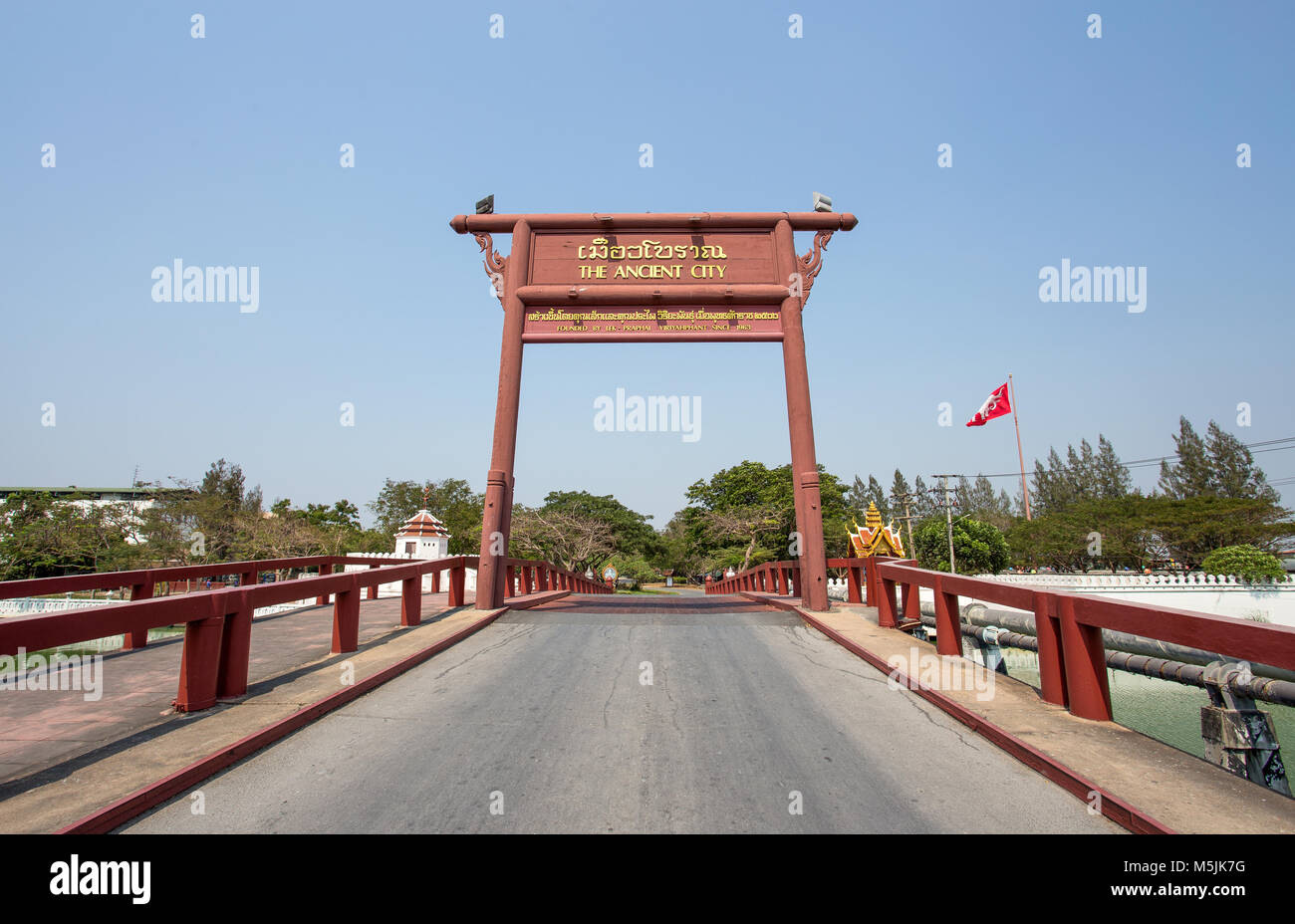 SAMUT PRAKAN, THAILAND, März 6, 2017 - Die Tafel der antiken Stadt Park, Muang Boran, Provinz Samut Prakan, Thailand Stockfoto