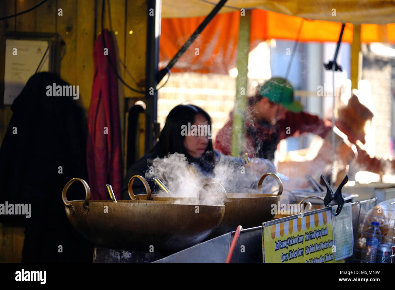 Leder Lane Street Food Market, London, Vereinigtes Königreich Stockfoto
