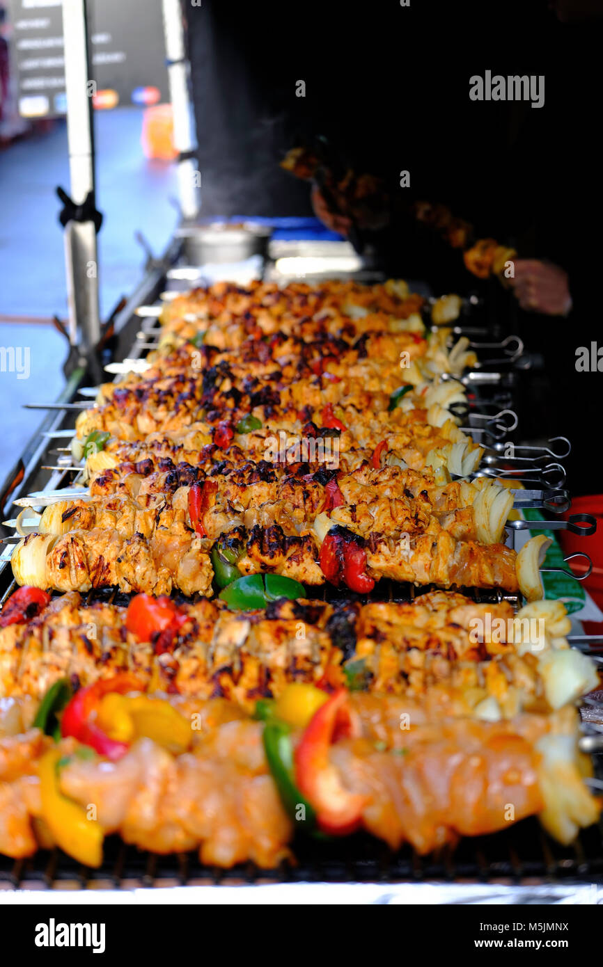 Leder Lane Street Food Market, London, Vereinigtes Königreich Stockfoto