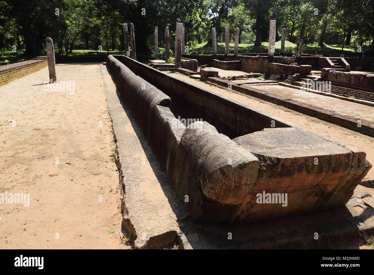 Anuradhapura North Central Provinz Sri Lanka Abhayagiri Kloster Refektorium Ruinen Stockfoto