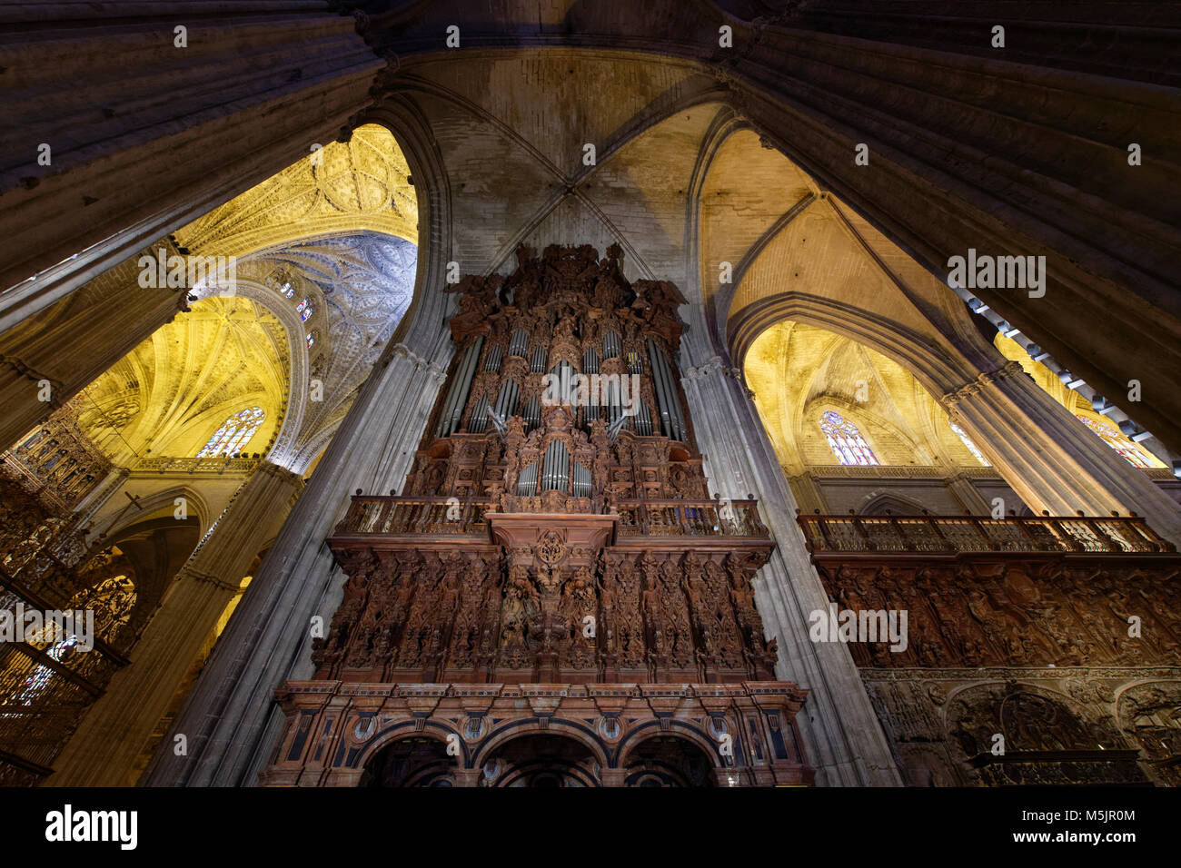 Orgel, die Kathedrale von Sevilla, Sevilla, Andalusien, Spanien