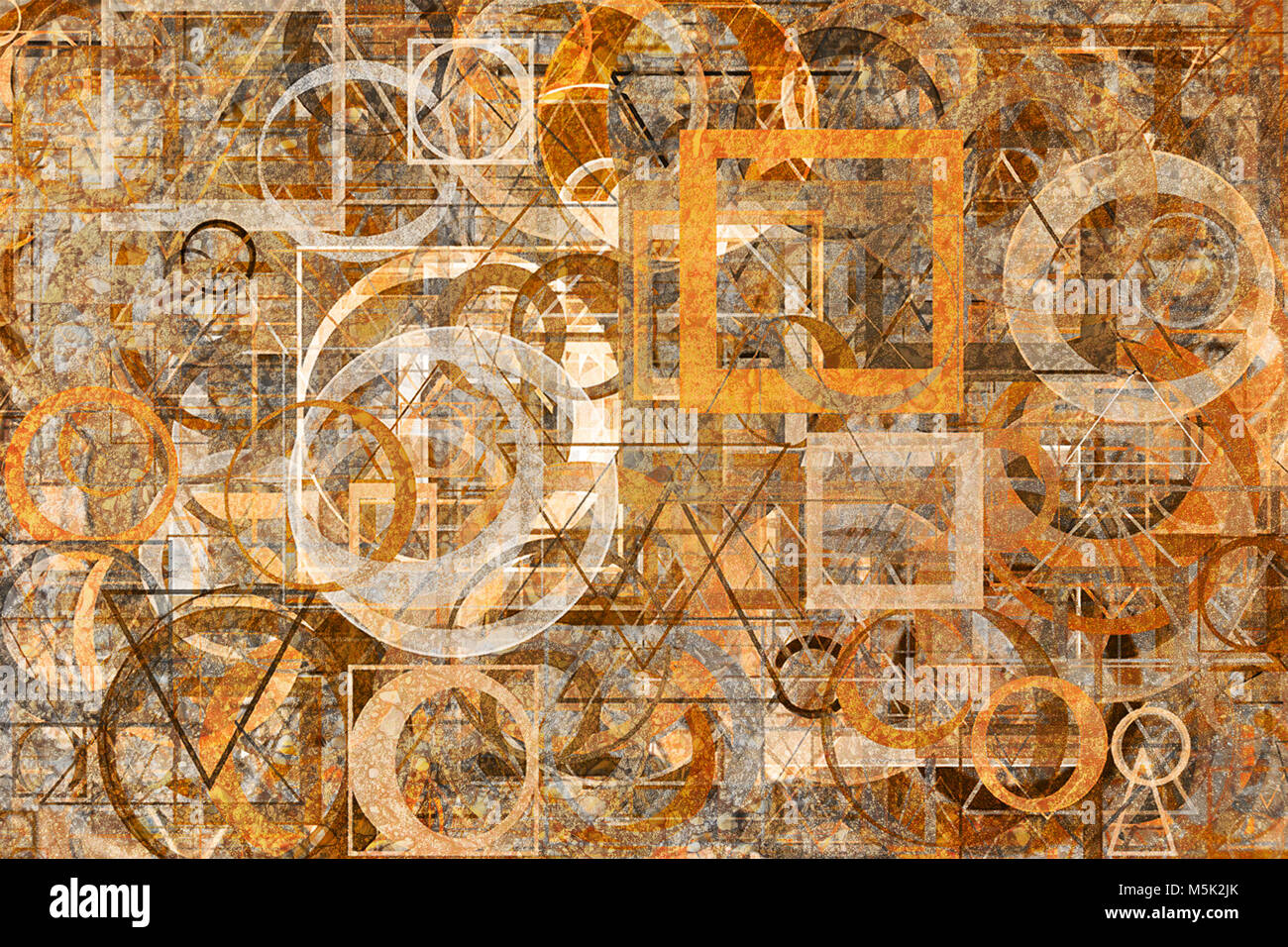 Imagine Random Rau Random Kreis, Quadrat, Rechteck und Dreieck Form, digitale generative ...