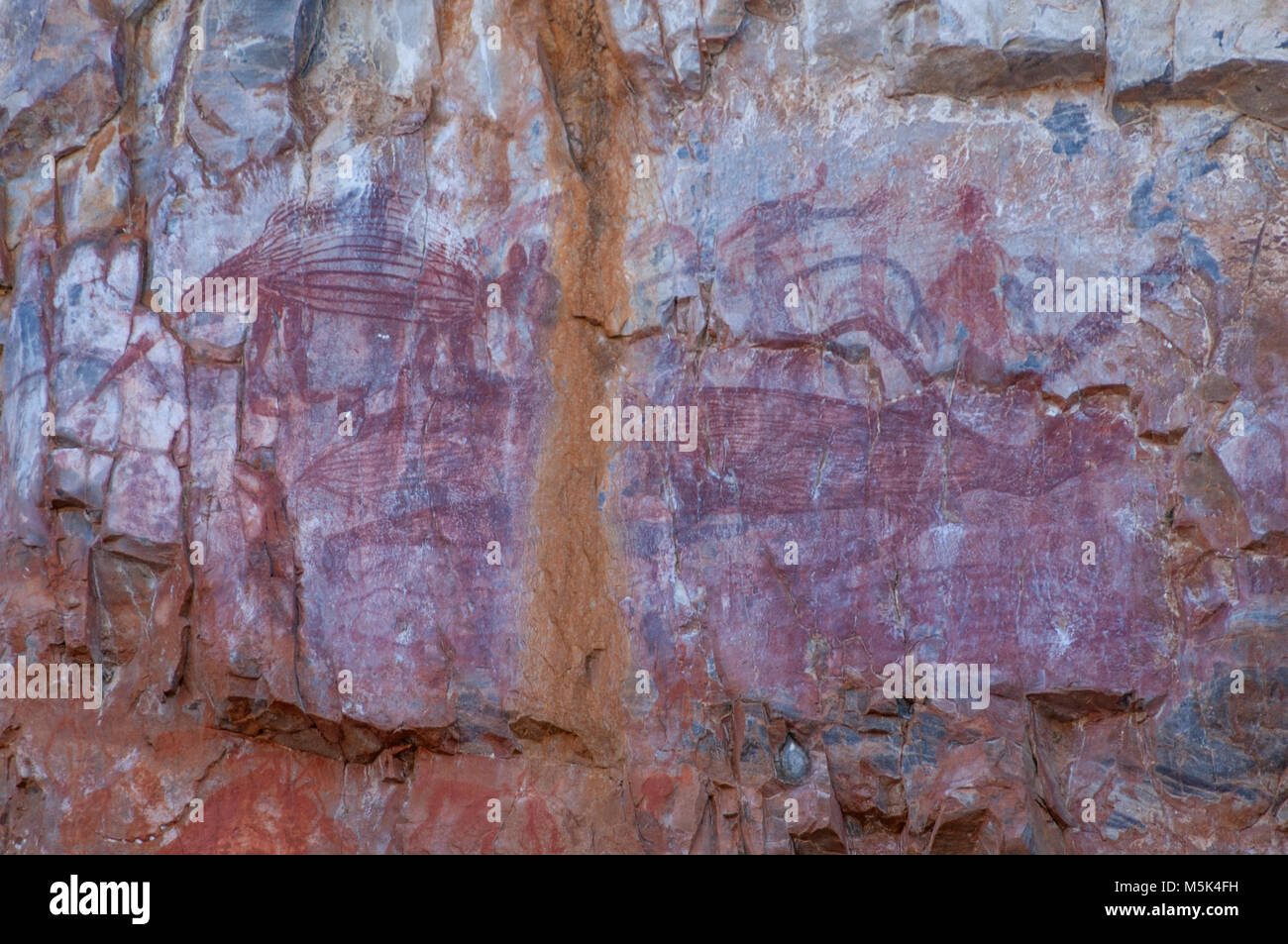 Rock Kunst im Nitmiluk Gorge, NT, Australien Stockfoto