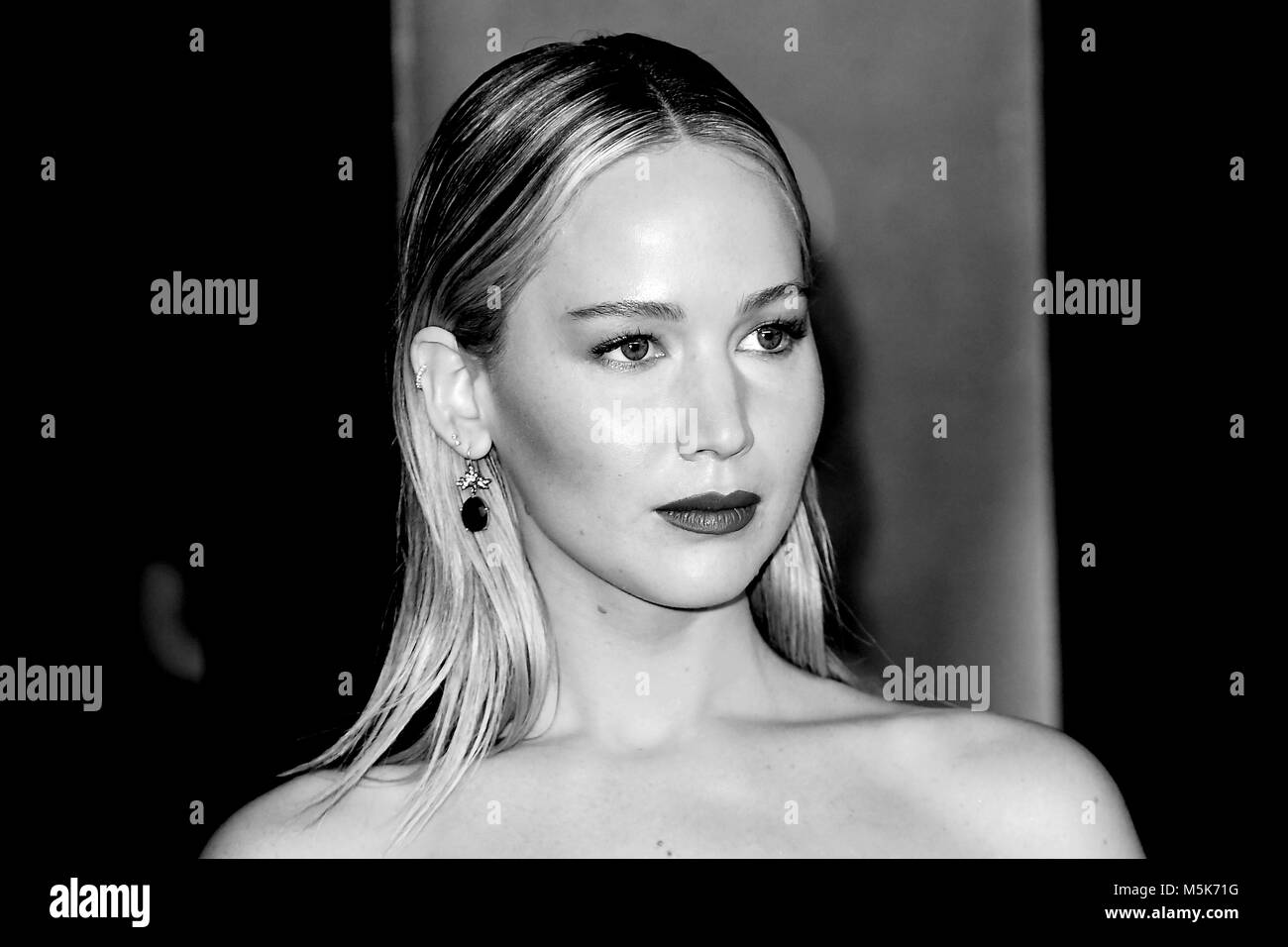 Jennifer Lawrence besucht die British Academy Film Awards (BAFTA) in der Royal Albert Hall in London. 18. Februar 2018 © Paul Treadway Stockfoto