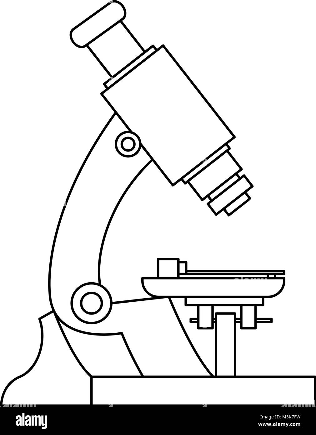 Mikroskop wissenschaftliches Werkzeug Stock-Vektorgrafik - Alamy