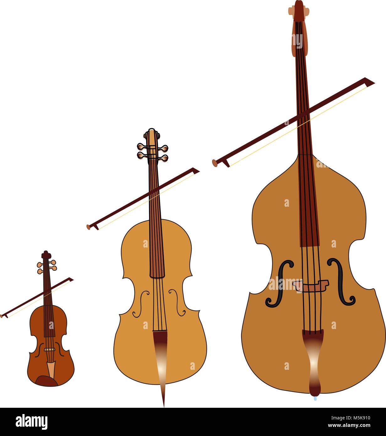 Cartoon string Musikinstrumente Stock Vektor