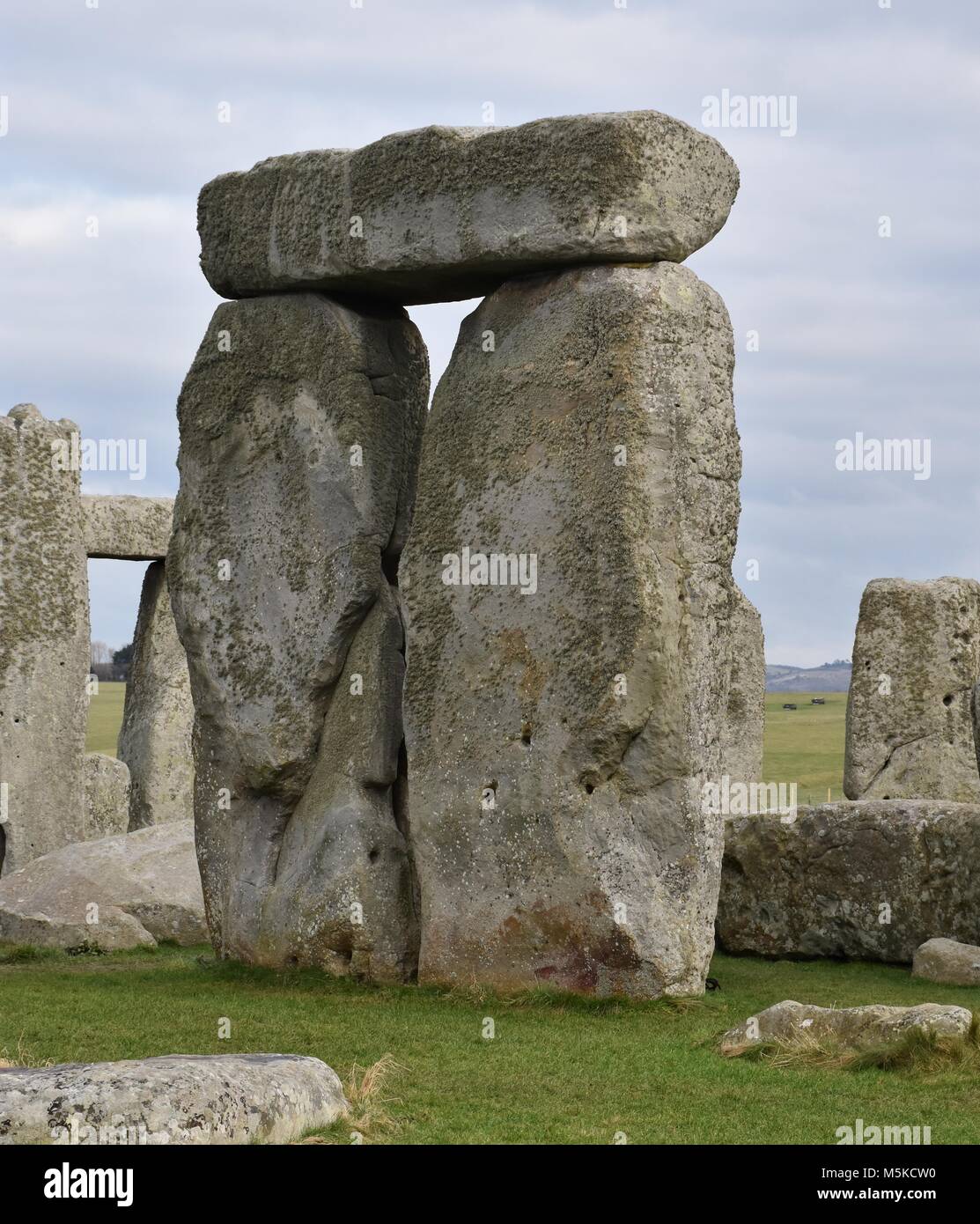 Stonehenge ist eine prähistorische druid Denkmal in Wiltshire, England aus der Jungsteinzeit Bronzezeit. Stockfoto