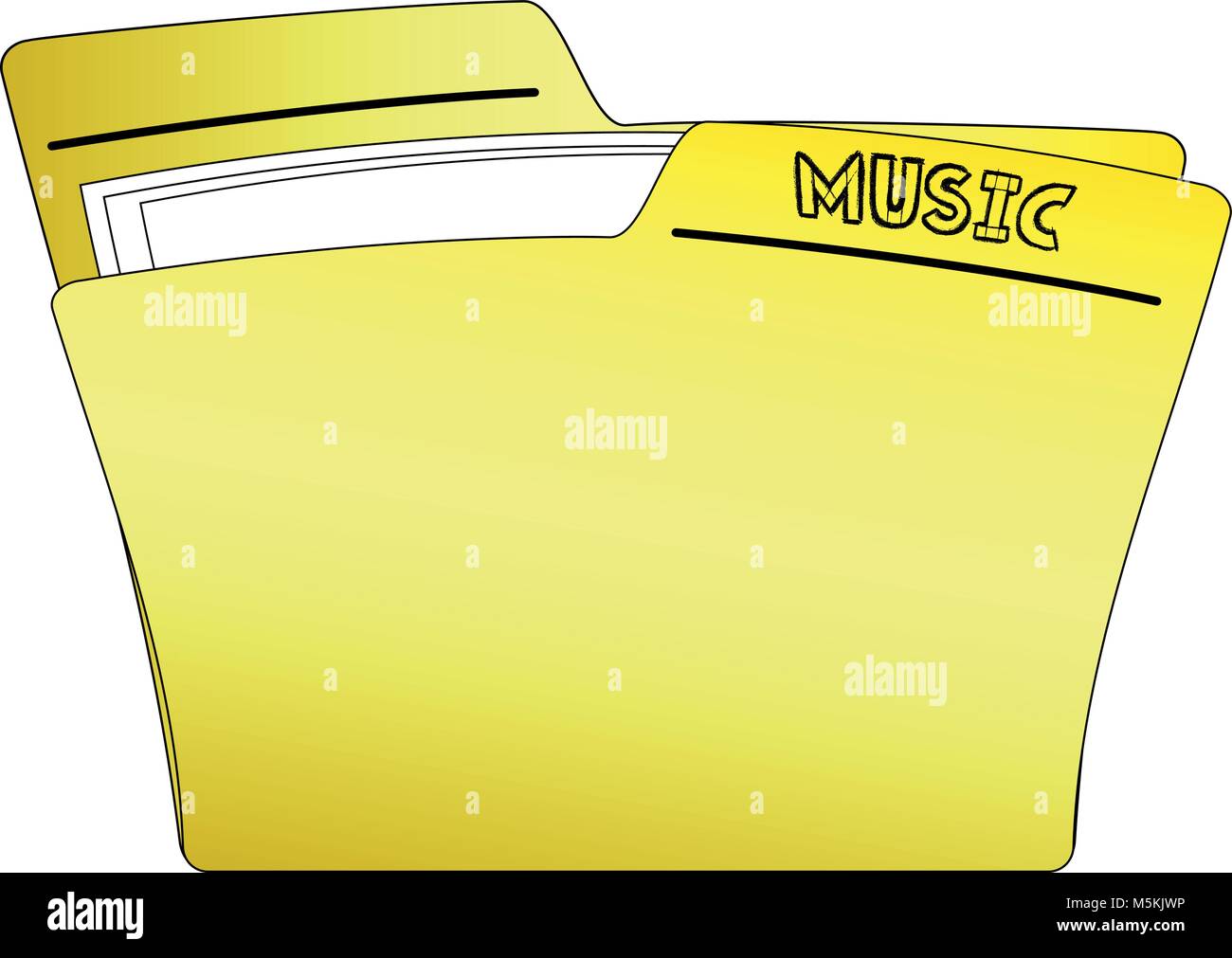 Symbol Ordner "Musik"-Vektor Stock Vektor