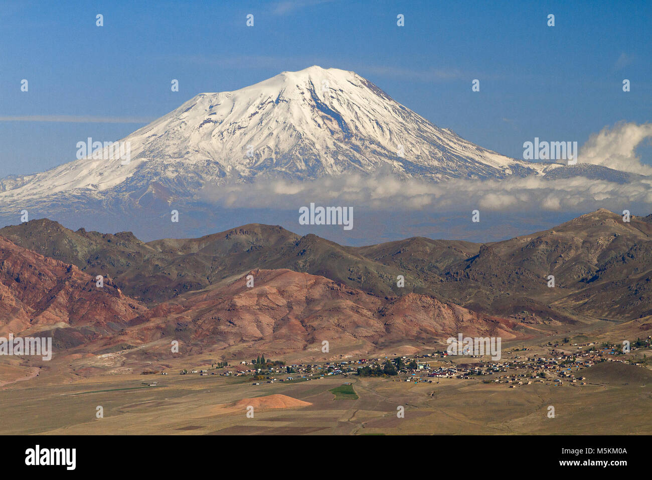 Der Berg Ararat in der Türkei. Stockfoto