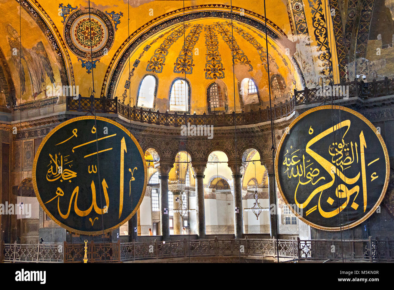 Byzantinische Kathedrale Hagia Sophia, jetzt, umgewandelt in eine Moschee, Istanbul, Türkei Stockfoto