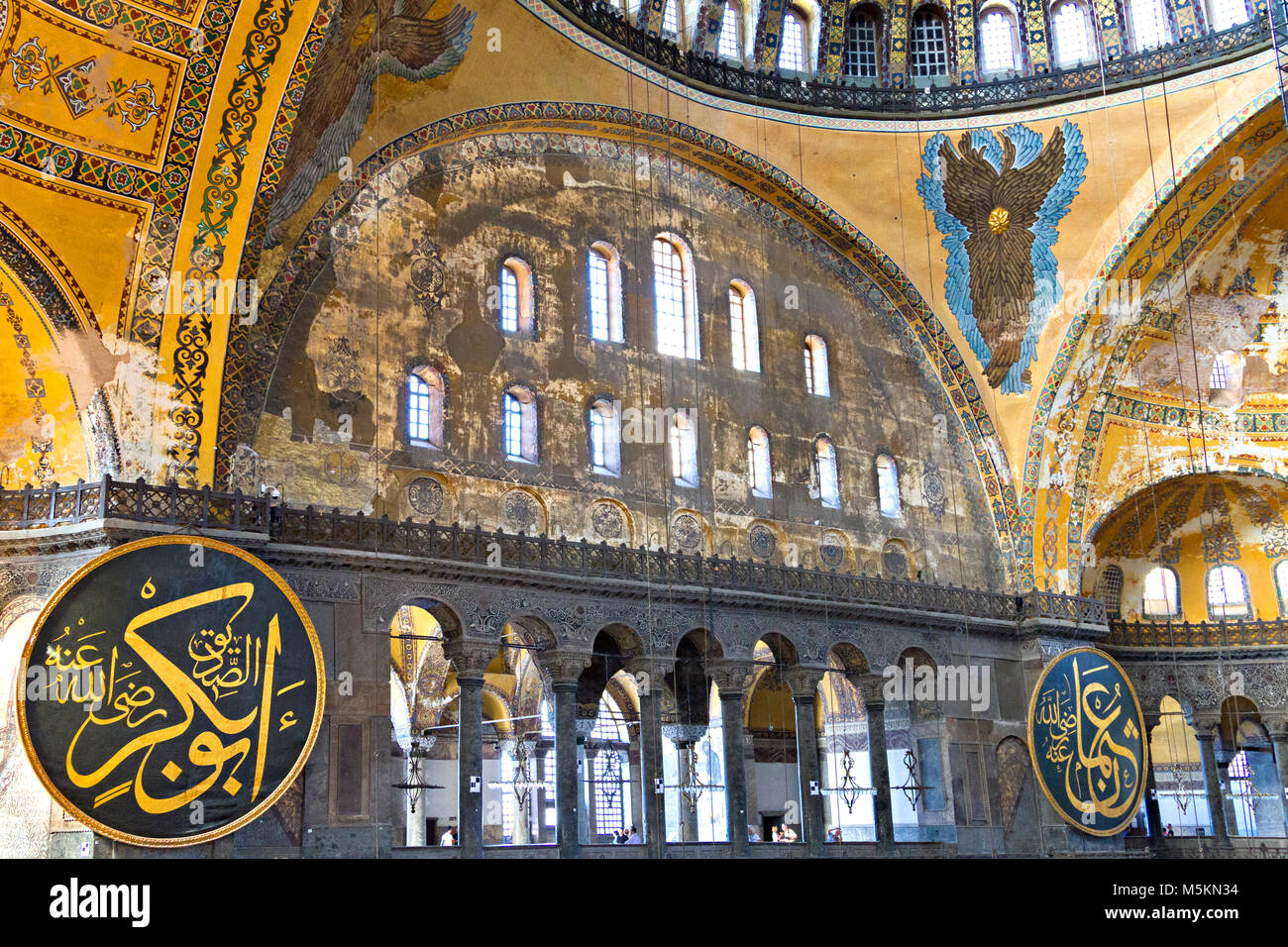 Byzantinische Kathedrale Hagia Sophia, jetzt, umgewandelt in eine Moschee, Istanbul, Türkei Stockfoto