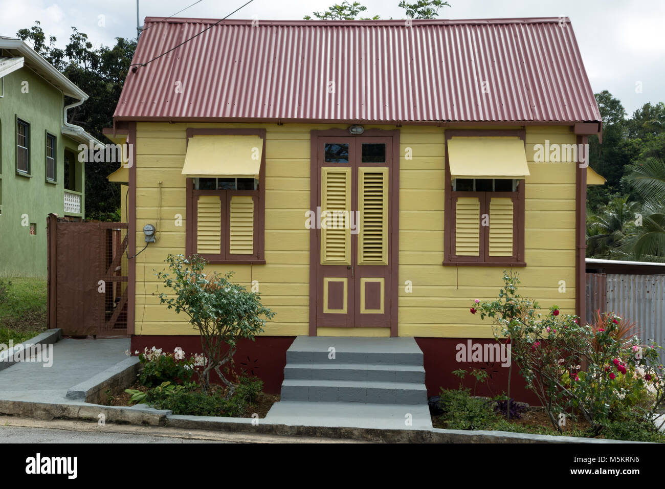 Eine malerische Chattel House at Sugar Hill auf Barbados Stockfoto