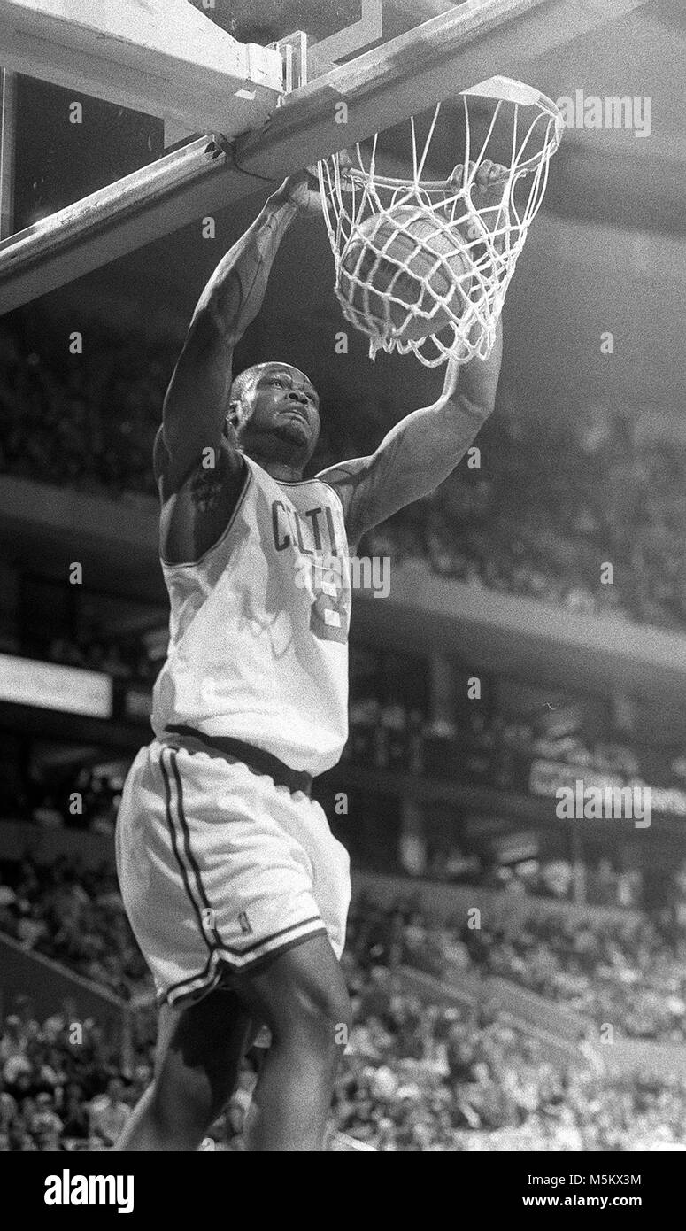 Boston Celtics Antoine Walker Dunks im Spiel Aktion Foto Bill Belknap Stockfoto